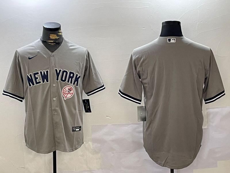 Men New York Yankees Blank Grey Game 2024 Nike MLB Jersey style 102719